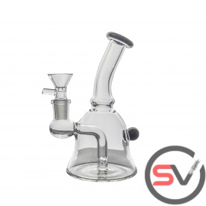 BENT NECK GUMDROP GLASS WATER PIPE 6inch